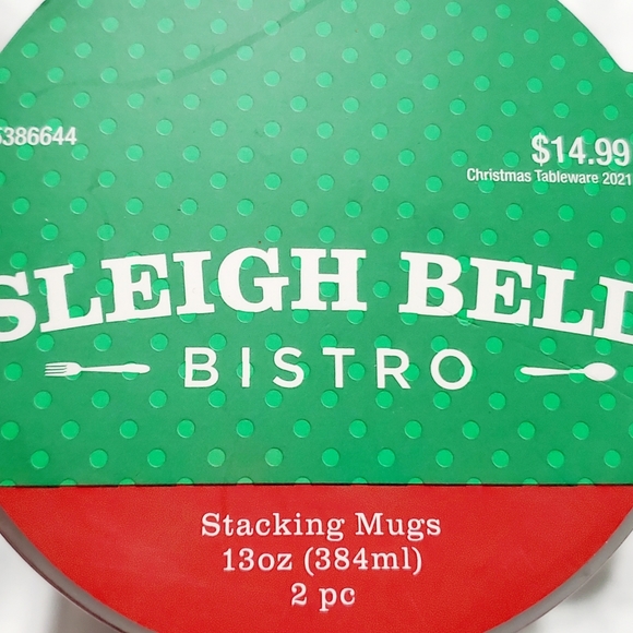 Sleigh Bell Bristo Bundle of kitchen towels and mugs. NEW - Picture 4 of 5